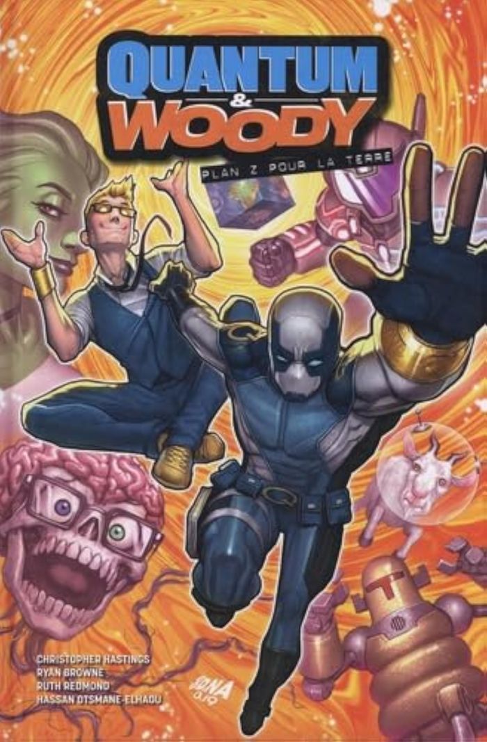 Couverture du livre « Quantum and Woody : plan Z pour la Terre » de Christopher Hastings, librairie Les Contes Infusés à Corte