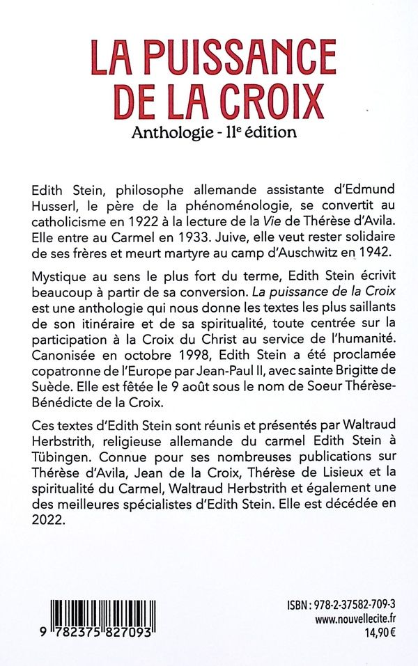 Quatrième de couverture de « La puissance de la Croix : anthologie »
