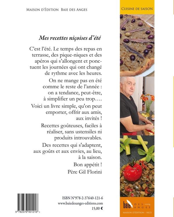 Quatrième de couverture de « Mes recettes niçoises d'été »
