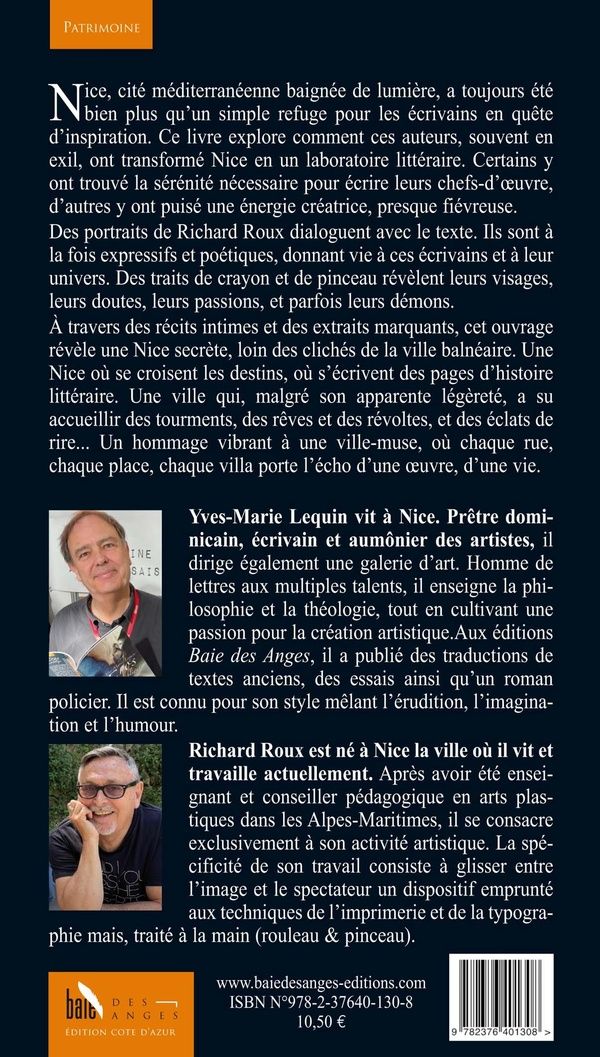 Quatrième de couverture de « Le Nice des écrivains »