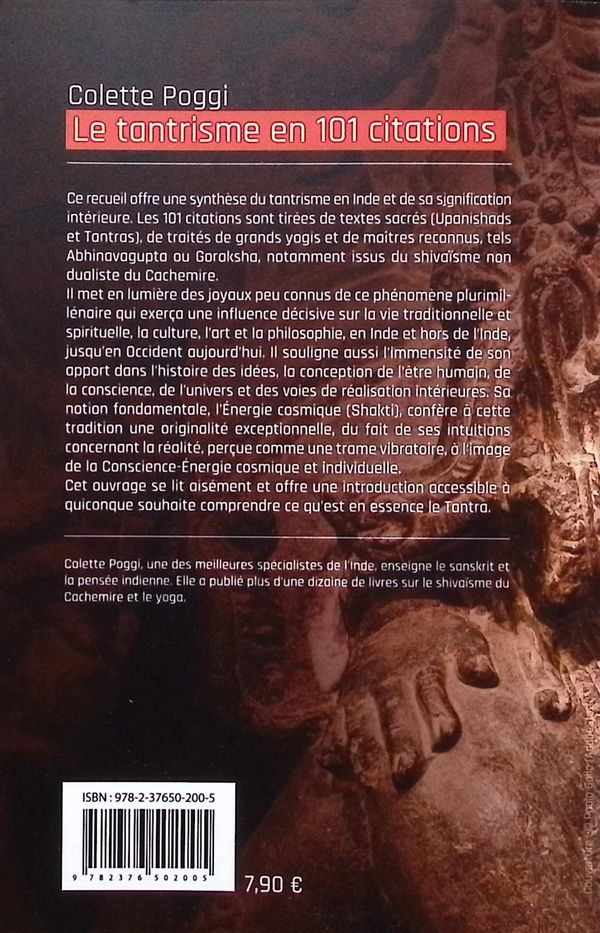 Quatrième de couverture de « Le Tantrisme en 101 citations »
