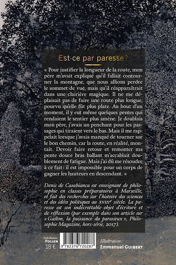 Quatrième de couverture de « EST-CE PAR PARESSE ? »