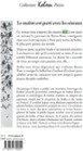 Quatrième de couverture de « Le maître est parti avec les oiseaux : roman-haïku »