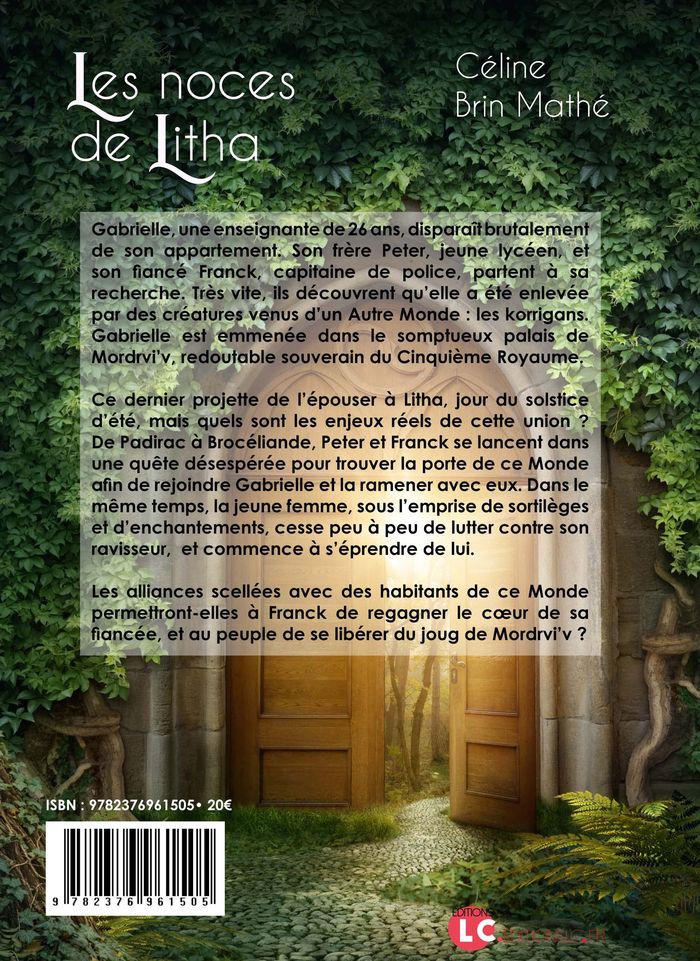Couverture du livre « LES NOCES DE LITHA », librairie Les Contes Infusés à Corte