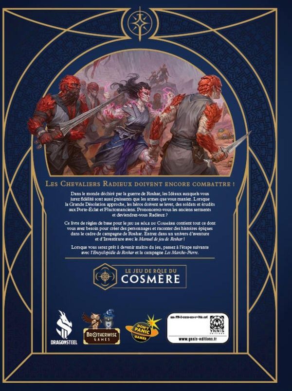 Quatrième de couverture de « LE JEU DE ROLE DU COSMERE - MANUEL DE JEU DE ROSHAR »