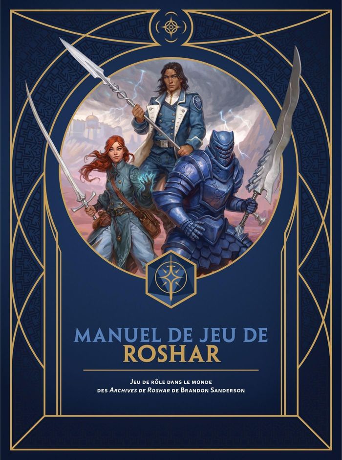 Couverture du livre « LE JEU DE ROLE DU COSMERE - MANUEL DE JEU DE ROSHAR » de Hirsbrunner/leiser, librairie Les Contes Infusés à Corte