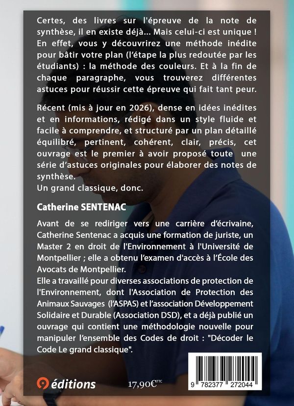 Quatrième de couverture de « Note de synthèse : astuces et couleurs »