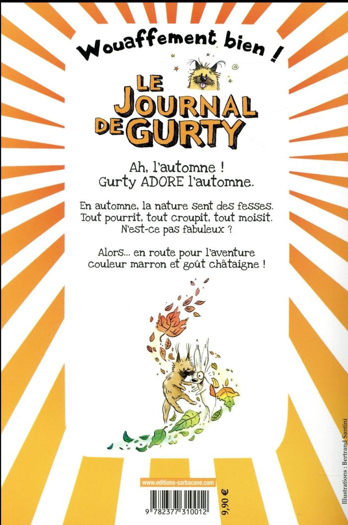 Quatrième de couverture de « LE JOURNAL DE GURTY - T03 - MARRONS A GOGO »