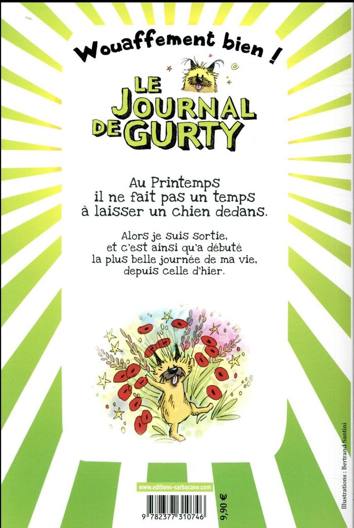 Quatrième de couverture de « LE JOURNAL DE GURTY - T04 - PRINTEMPS DE CHIEN »