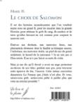 Quatrième de couverture de « LE CHOIX DE SALOMON »