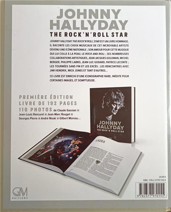 Quatrième de couverture de « JOHNNY HALLYDAY - THE ROCK'N'ROLL STAR »