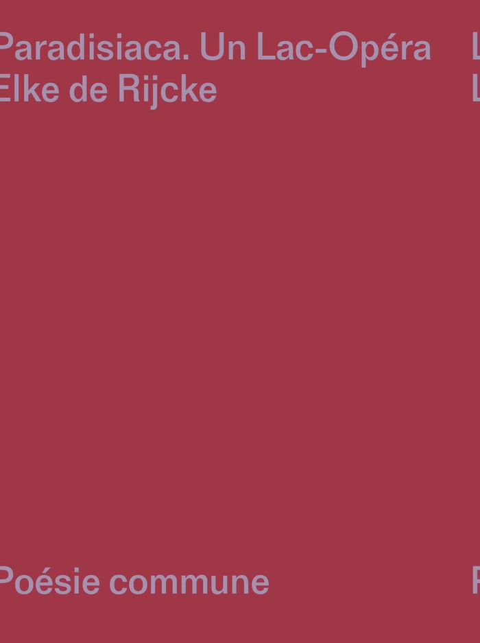 Couverture du livre « Paradisiaca. Un Lac-Opéra », librairie Les Contes Infusés à Corte