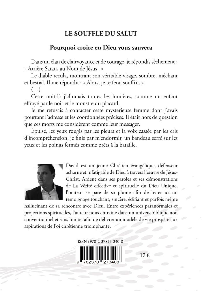 Couverture du livre « LE SOUFFLE DU SALUT » de Boyer David Gabriel, librairie Les Contes Infusés à Corte
