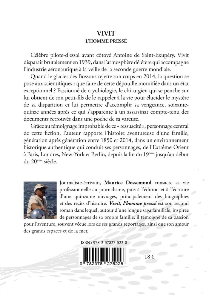 Couverture du livre « VIVIT, L HOMME PRESSE » de Maurice Dessemond, librairie Les Contes Infusés à Corte