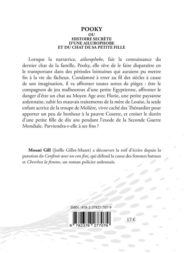 Quatrième de couverture de « POOKY - HISTOIRE SECRETE D UNE AILUROPHOBE »