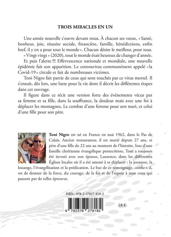 Quatrième de couverture de « TROIS MIRACLES EN UN »