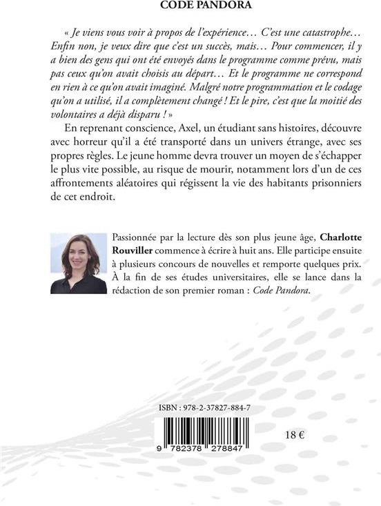 Quatrième de couverture de « CODE PANDORA »