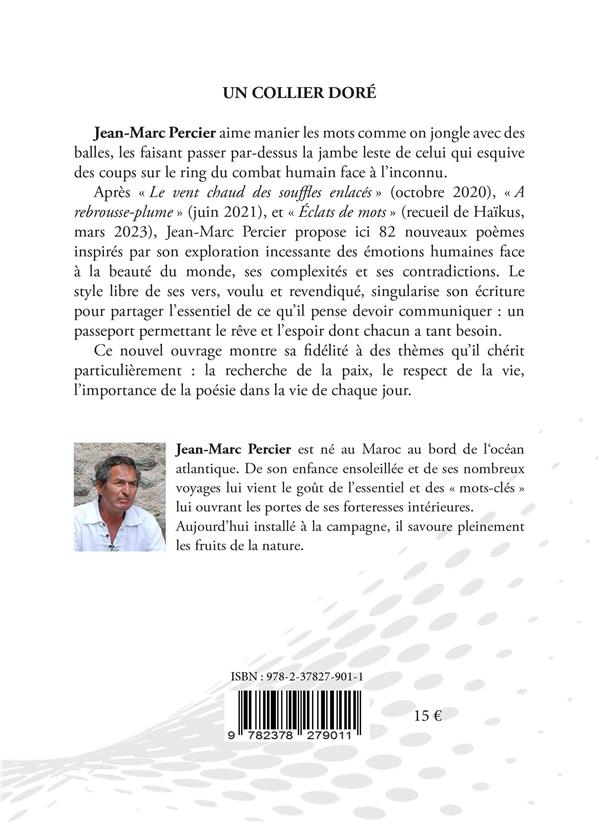 Quatrième de couverture de « UN COLLIER DORE »