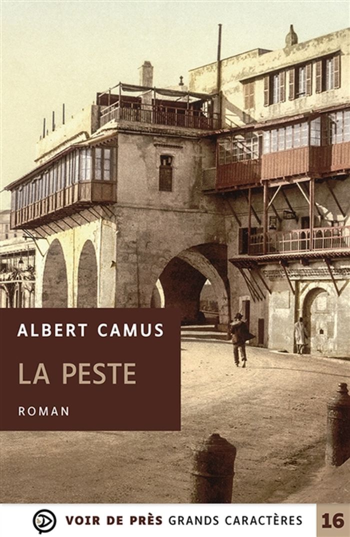 Couverture du livre « La peste » de Albert Camus, librairie Les Contes Infusés à Corte