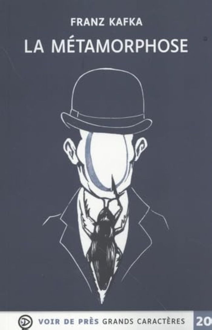 Couverture du livre « La métamorphose » de Franz Kafka, librairie Les Contes Infusés à Corte