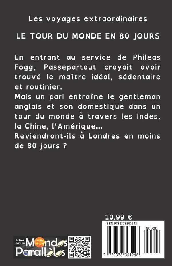Quatrième de couverture de « Le tour du monde en 80 jours »