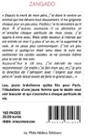 Quatrième de couverture de « ZANGADO »