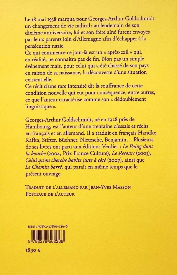 Quatrième de couverture de « L'après-exil »