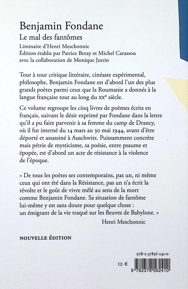 Quatrième de couverture de « Le mal des fantômes »