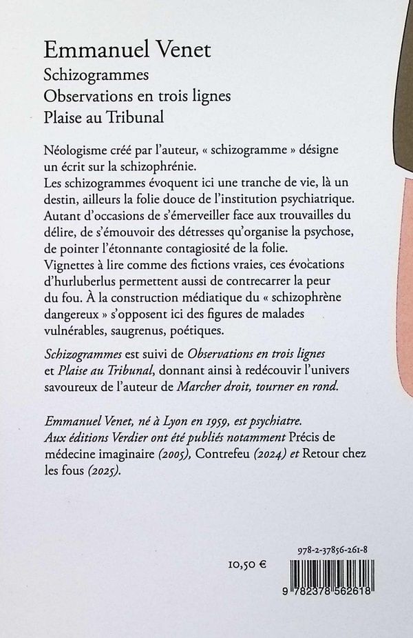 Quatrième de couverture de « Schizogrammes »