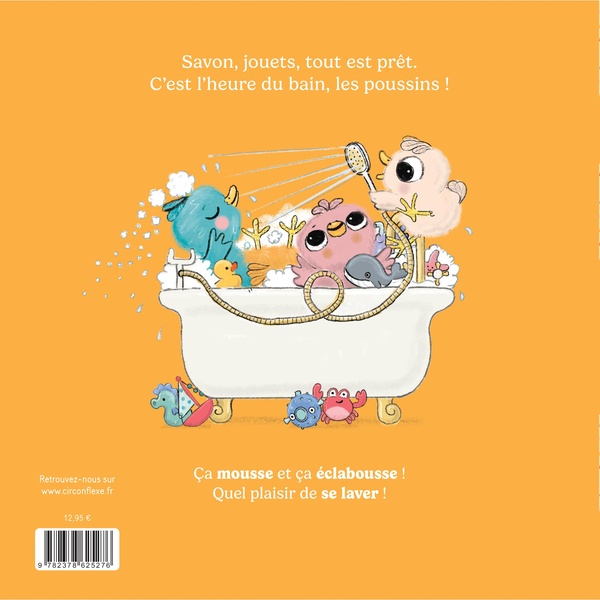 Quatrième de couverture de « Au bain, poussin ! »