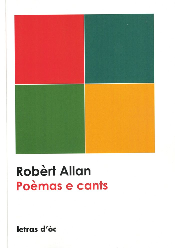 Couverture du livre « Poèmas e cants » de Robert Allan, librairie Les Contes Infusés à Corte