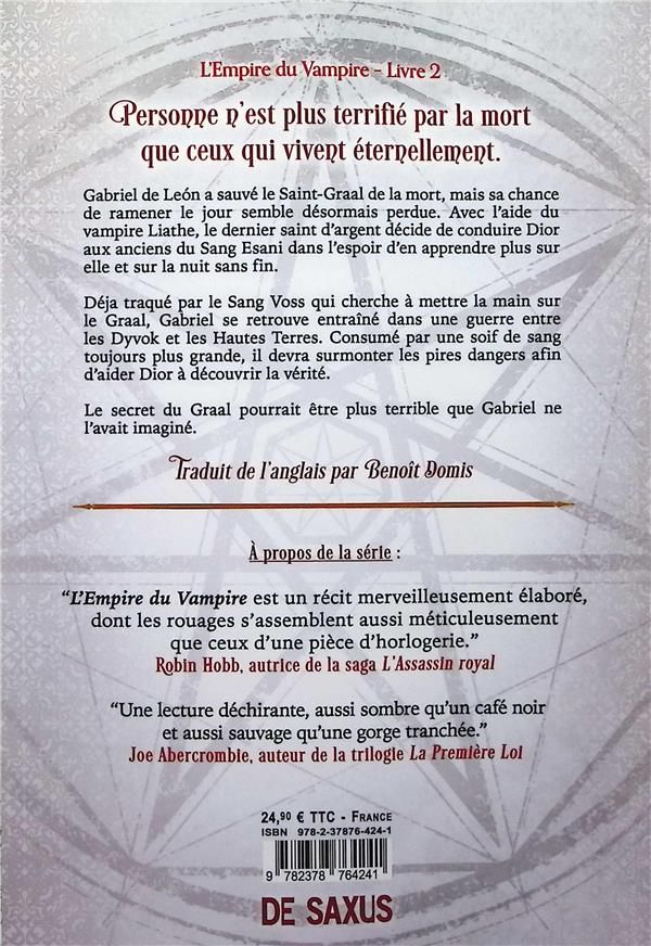 Quatrième de couverture de « L'EMPIRE DU VAMPIRE - TOME 02 L'EMPIRE DES DAMNES (BROCHE) - VOL02 »