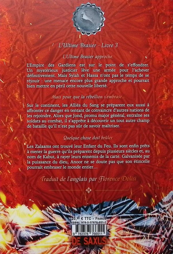 Quatrième de couverture de « L'enfant du feu »