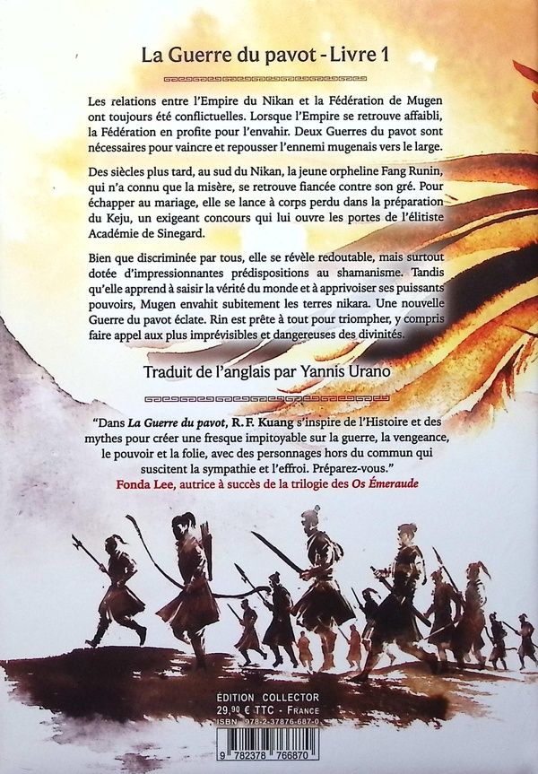 Quatrième de couverture de « LA GUERRE DU PAVOT - LIVRE 01 (RELIE COLLECTOR) - VOL01 »