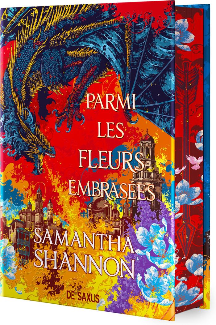 Couverture du livre « PARMI LES FLEURS EMBRASEES (RELIE COLLECTOR) - TOME 0.5 LES RACINES DU CHAOS - VOL0.5 », librairie Les Contes Infusés à Corte