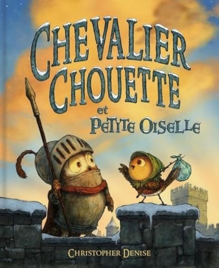 Couverture du livre « CHEVALIER CHOUETTE ET PETITE OISELLE », librairie Les Contes Infusés à Corte