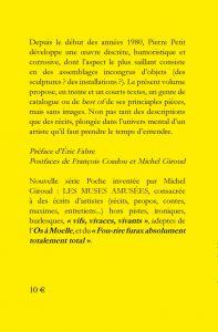 Quatrième de couverture de « PIECES CONTEES »