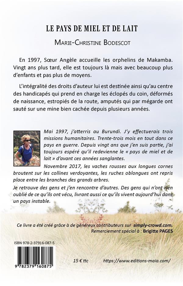 Quatrième de couverture de « LE PAYS DE MIEL ET DE LAIT »