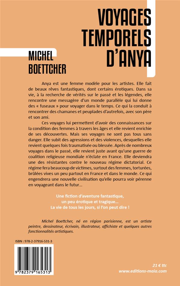 Quatrième de couverture de « VOYAGES TEMPORELS D'ANYA »