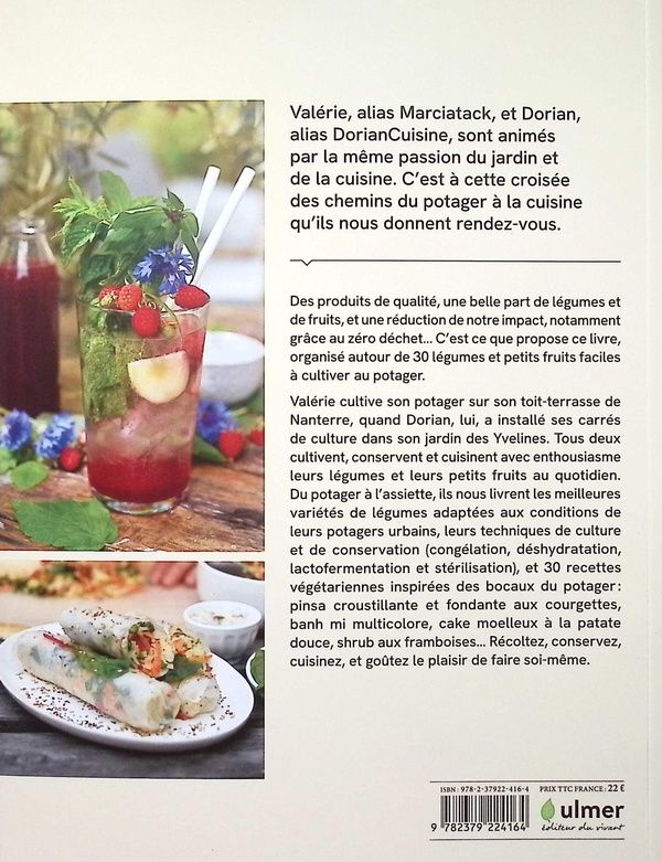 Quatrième de couverture de « Les petits bocaux du potager : récolter, conserver et cuisiner ! »