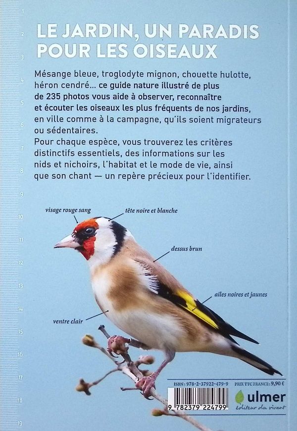 Quatrième de couverture de « Reconnaître facilement les oiseaux du jardin »