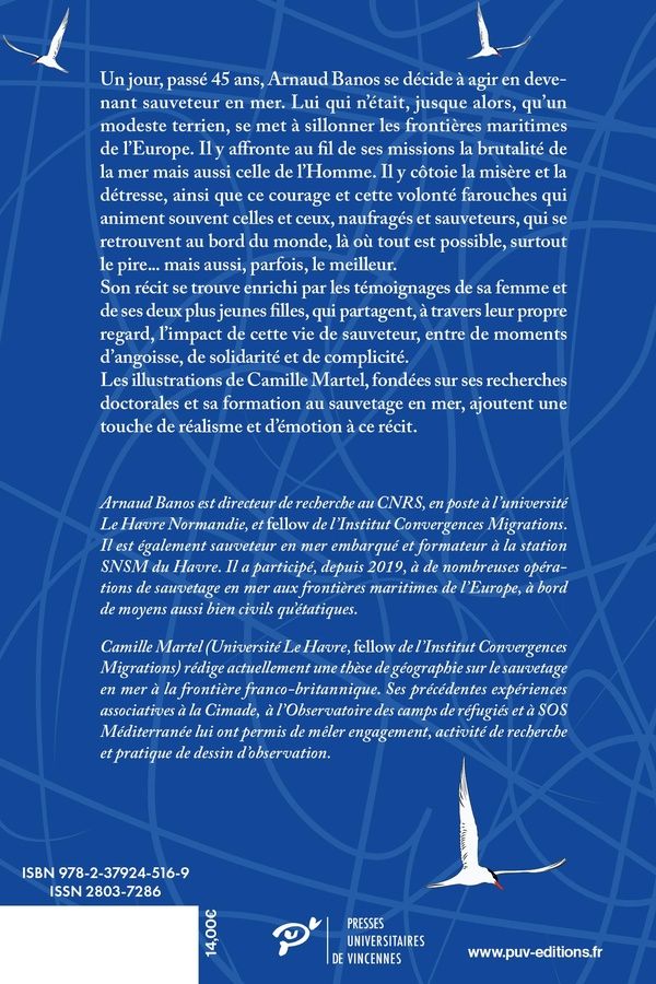 Quatrième de couverture de « Moi non plus, je n'aime plus la mer : lutter pour la vie, aux frontières maritimes de l'Europe »