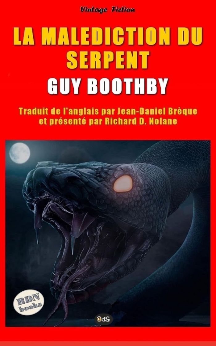 Couverture du livre « La malédiction du serpent : roman » de Guy Boothby, librairie Les Contes Infusés à Corte