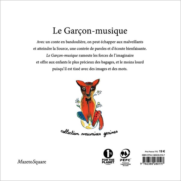 Quatrième de couverture de « GARCON MUSIQUE »
