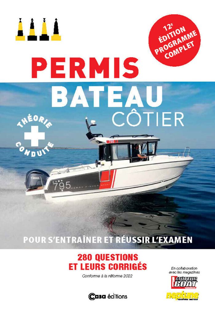Couverture du livre « Permis bateau Côtier : théorie & conduite », librairie Les Contes Infusés à Corte