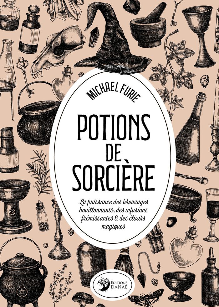Couverture du livre « POTIONS DE SORCIERE - LA PUISSANCE DES BREUVAGES BOUILLONNANTS, DES INFUSIONS FREMISSANTES & DES ELI », librairie Les Contes Infusés à Corte