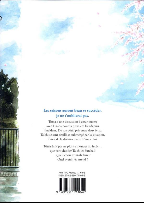 Quatrième de couverture de « Blue flag »