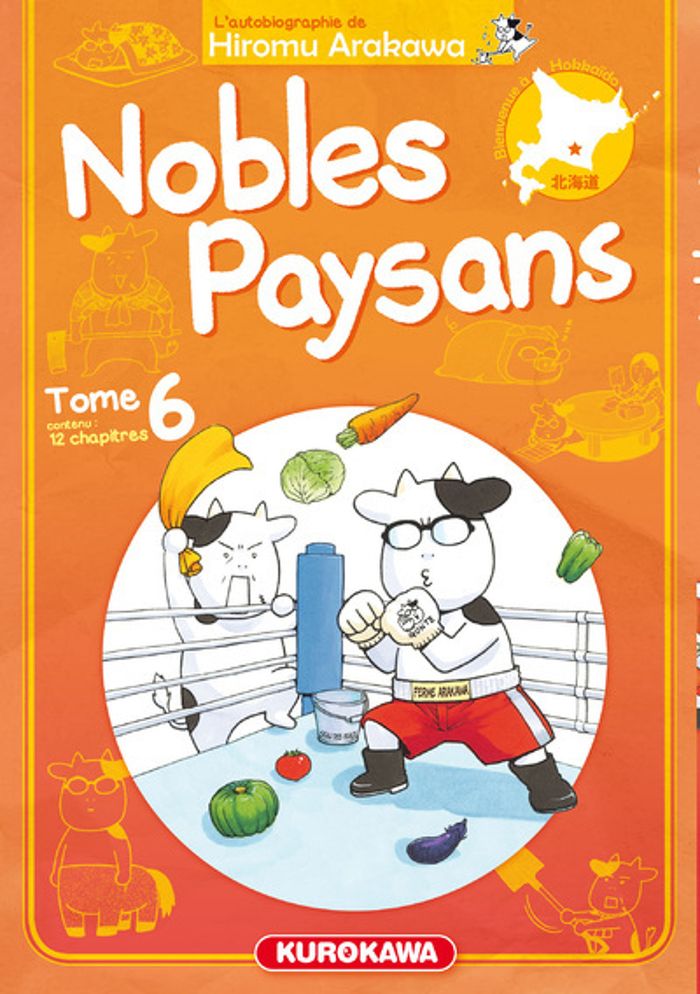 Couverture du livre « Nobles paysans : l'autobiographie de Hiromu Arakawa » de Hiromu Arakawa, librairie Les Contes Infusés à Corte