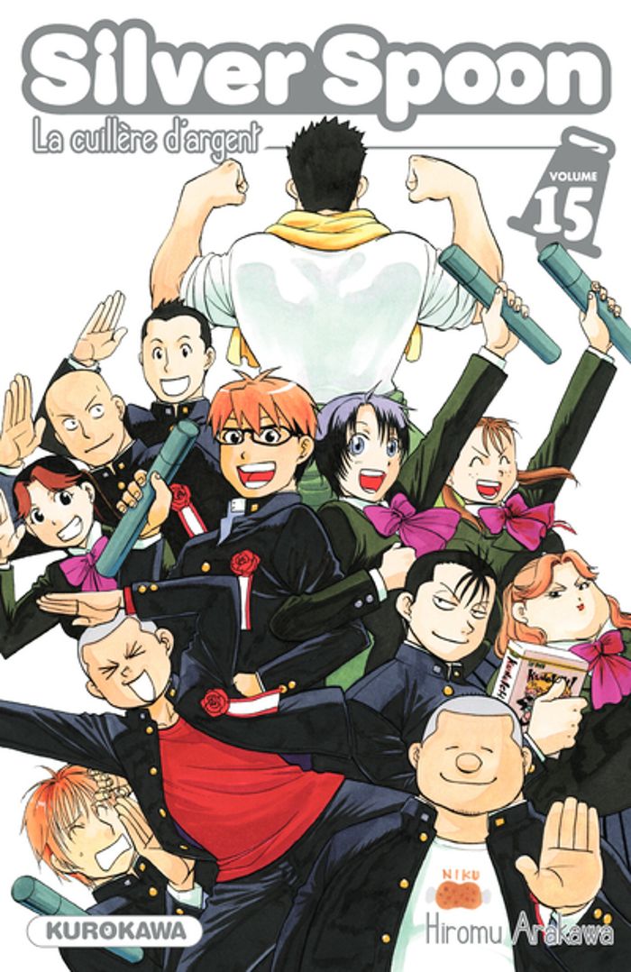 Couverture du livre « Silver spoon : la cuillère d'argent » de Hiromu Arakawa, librairie Les Contes Infusés à Corte