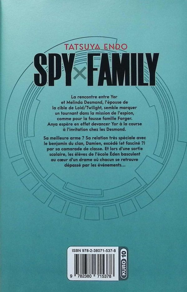 Quatrième de couverture de « Spy x family »